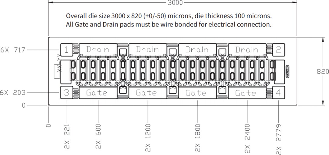 Mechanical Drawing - Wolfspeed CGHV60040D & CGHV60075D5 6.0GHz GaN HEMTs Mechanical Drawing - Wolfspeed CGHV60040D & CGHV60075D5 6.0GHz GaN HEMTs