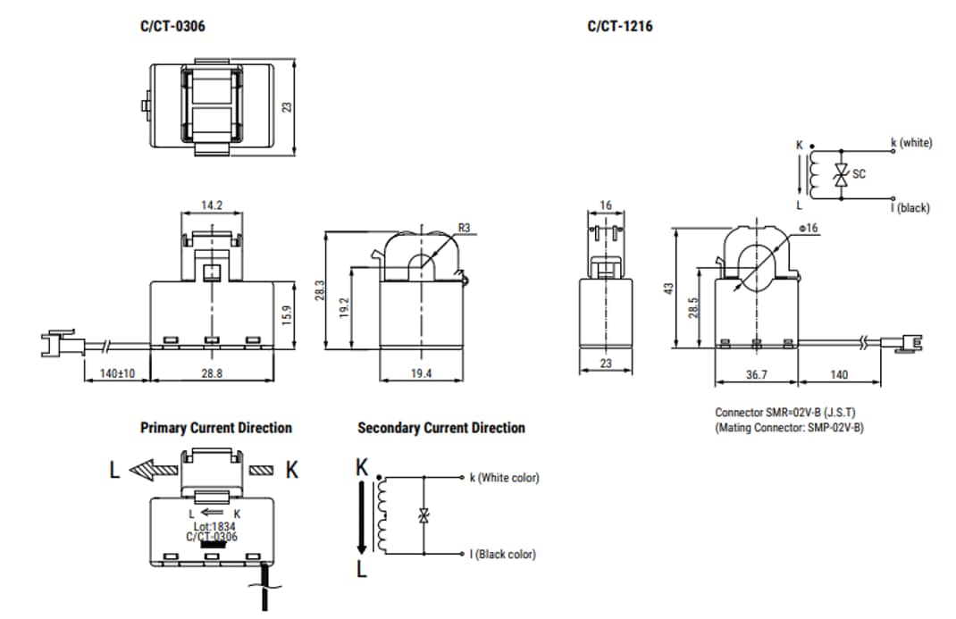 KEMET C/CT Clamp-On Current Sensors KEMET C/CT Clamp-On Current Sensors