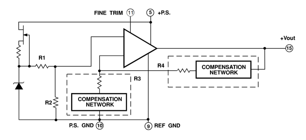 Block Diagram - Apex Microtechnology VRE205 Low Drift Precision Voltage Reference
