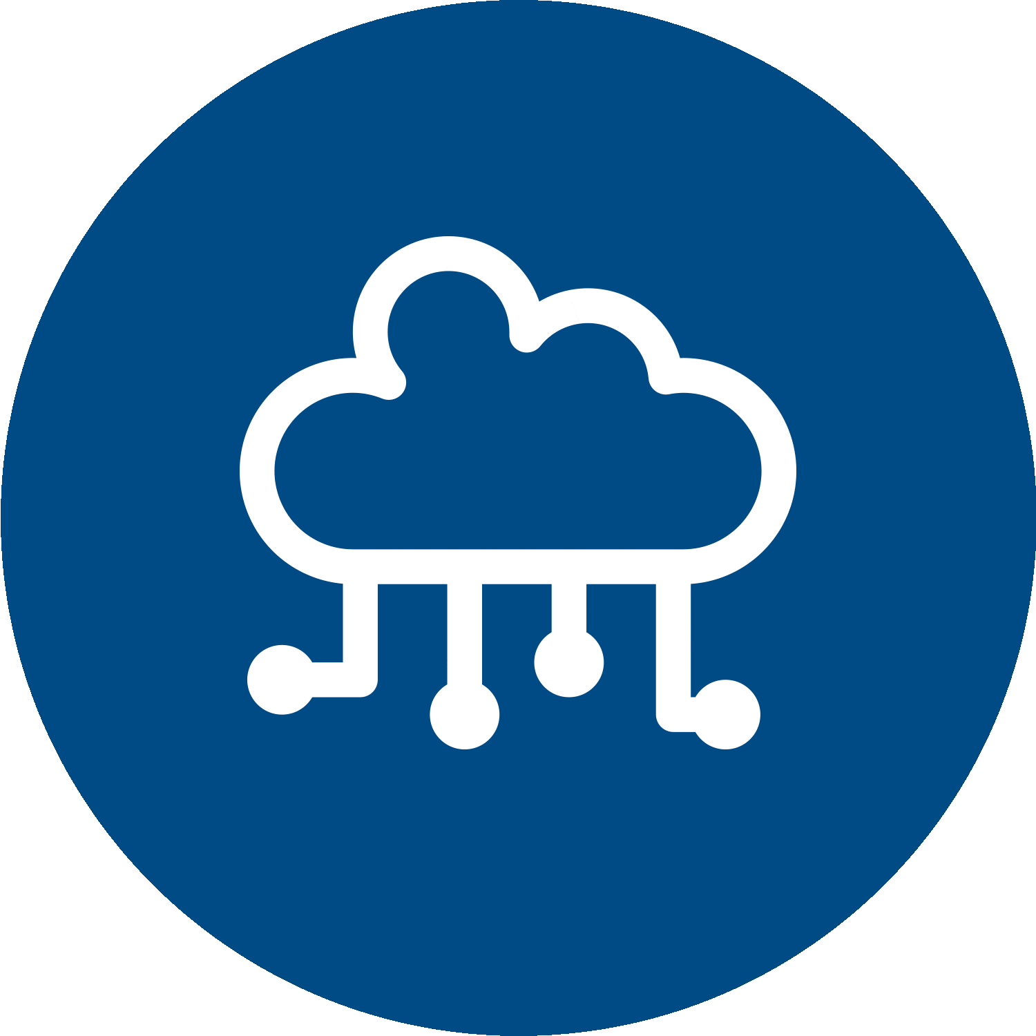 animation of cloud with circuit lines